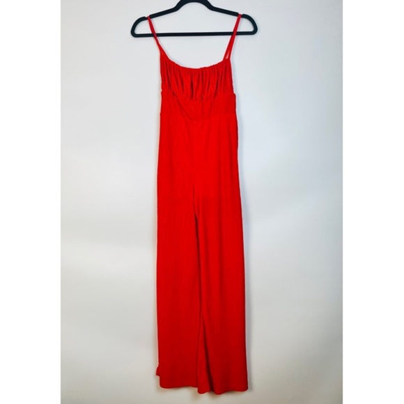 URBAN OUTFITTERS Shilo Sleeveless Knit Jumpsuit in Red Size Small - Picture 2 of 11
